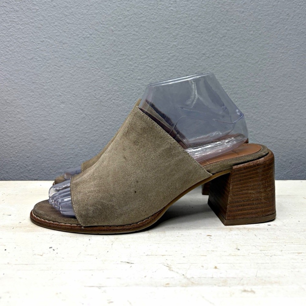 Aquatalia Brown Suede Jayne Slide Mule Sandals Size 8.5